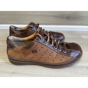 Born Size 6.5 W0578 Hawkeye Brown Leather Lace Up Shoes Oxfords Womens "Bowling"
